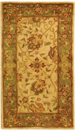Vista 53 de SAFAVIEH Colección Antigüedades - Alfombra de 6' redonda, marrón y verde, hecha a mano, diseño oriental tradicional de lana, ideal para áreas
