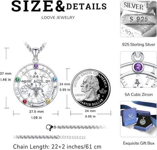 Vista 60 de Collar de pentagrama de plata de ley con triple luna, diosa celta, nudo celta, nudo de brujas, Ankh, sol y luna, Hécate, lilith, Santa Muerte