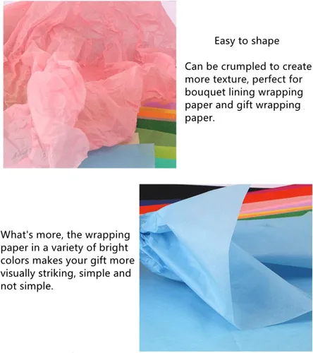 Vista 3 de Papel de seda a granel con patrón de lazo rosa, 25 hojas de 19.7 x 27.5 pulgadas para bolsas de regalo de cumpleaños, boda, manualidades, envoltura