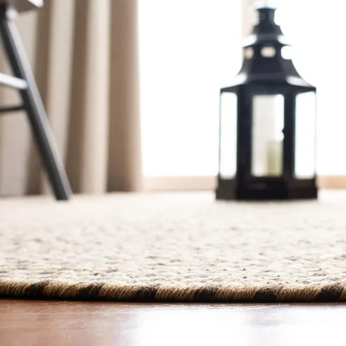 Vista 6 de SAFAVIEH Alfombra trenzada de 2'3"x14', beige y marrón BRD173A