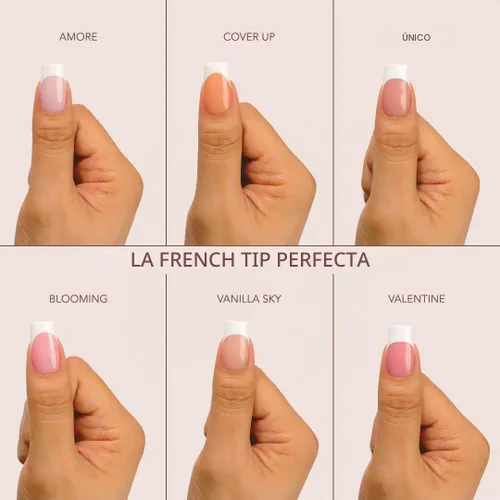 Vista 6 de Kiara Sky Uñas profesionales *NEW* Cover Gelly Tip Case Soft Gel extensiones de uñas (almendra mediana - Amore)