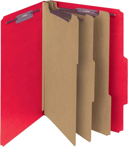 Vista 12 de Smead - Carpeta de archivo para clasificación, de cartón prensado, con sujetadores SafeSHIELD, 3 divisiones, expansores de 7.6 cm, tamaño carta, Azul