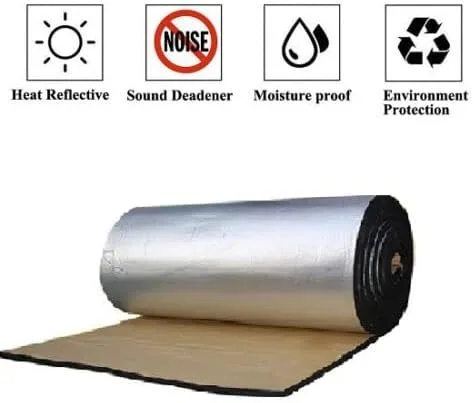 Vista 2 de 4X8 reflexivo Peel Stick Heat Shield Sound Deadener coche aislamiento térmico Mat