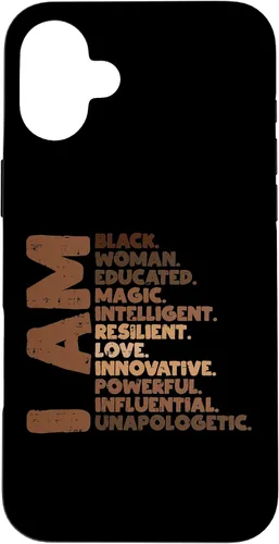 Vista 23 de I Am Black Woman Melanin Africa Pride History BHM Women Gift Case for iPhone 17