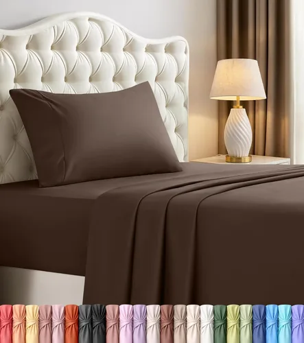 Vista 88 de Utopia Bedding - Juego de sábanas de microfibra cepillada, resistente al encogimiento y a la decoloración, de fácil cuidado, 3 piezas, tamaño Beige