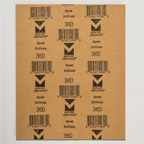 Vista 2 de Mercer Industries 206036D - Hojas de papel granate de 9 x 11, grano 36D (paquete de 50)