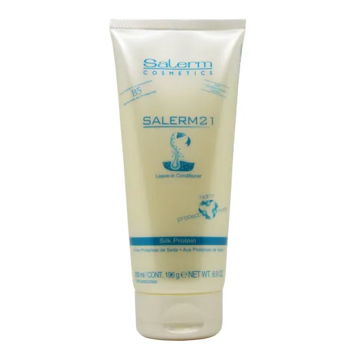 Vista 3 de Salerm Cosmetics 21 Acondicionador SIN ENJUAGUE, Liposomas de Provitamina B5 y Proteína de Seda (1.73 oz - tamaño mini de viaje)