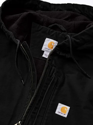 Vista 5 de Carhartt Men's Relaxed Fit Washed Duck Fleece-Lined Hooded Vest