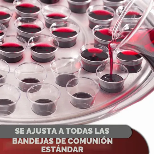 Vista 3 de 2000 Vasos de Comunión de Plástico Premium a Granel - Juego de Vasos Desechables para la Santa Comunión para Servicio de Iglesia - Copas