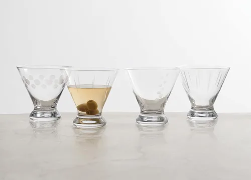 Vista 3 de Mikasa Cheers - Juego de 4 vasos de Martini sin tallo de cristal sin plomo