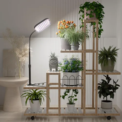 Vista 4 de Luz de cultivo superbrillante de 100 W, 336 LED, 6000 K, lámpara blanca de espectro completo para plantas de interior de oficina en casa, altura