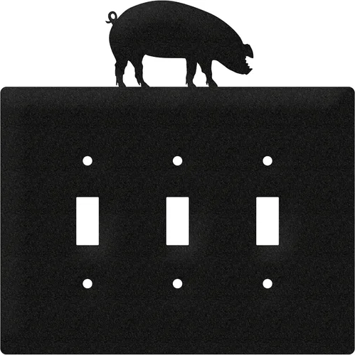 Vista 6 de SWEN Products Cubierta de placa de pared de cerdo (interruptor simple, negro)