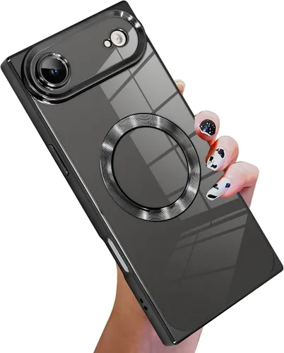 Vista 39 de KANGHAR Funda diseñada para iPhone 12 Pro Magnética Transparente con Protector de Lente de Cámara [Compatible con MagSafe] Diseño de Placado