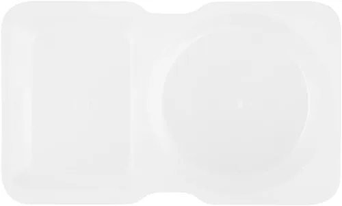 Vista 10 de Futura - Recipientes para aperitivos de 5 onzas, 100 recipientes para salsa para microondas, 2 compartimentos, tapa con bisagras, vasos de plástico