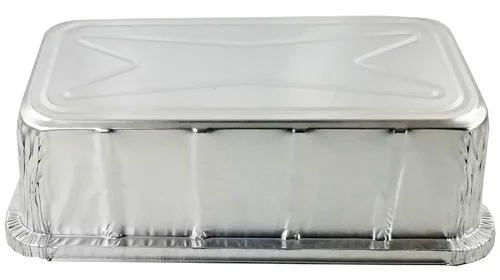 Vista 6 de D&W Fine Pack A86 - Moldes para pan/pan con tapa de cúpula (paquete de 100 juegos) de papel de aluminio con cierre (IVC)