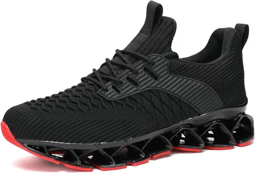 Vista 2 de Zapatos deportivos para hombre sin cordones para caminar y correr, tenis con diseño de hoja, informales, cómodos, antideslizantes, para el trabajo
