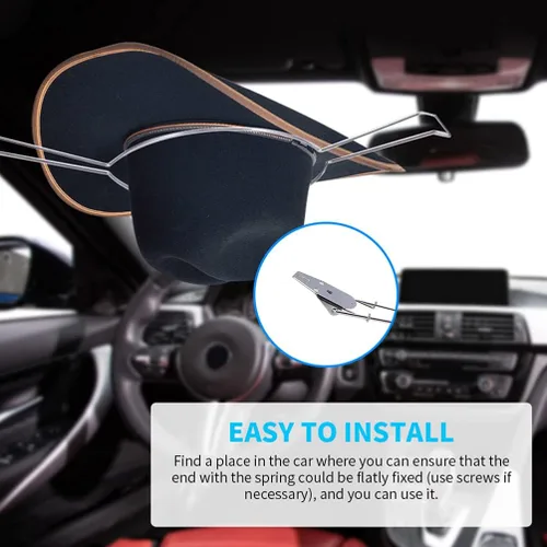 Vista 7 de Wakauto Soporte para sombrero de coche, soporte para sombreros de automóvil, para hombre, con clip magnético para sombreros, colgador
