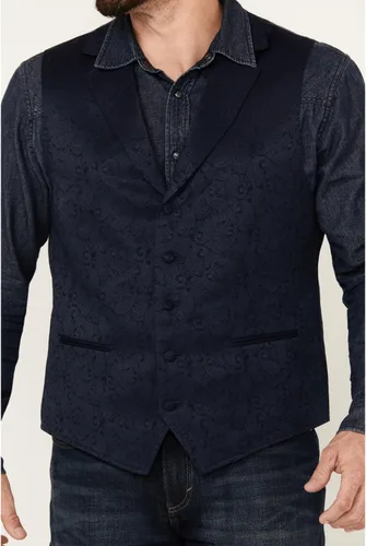 Vista 3 de Cody James Chaleco con estampado de cachemira Nashville para hombre - CJPV2405-NVY Medium US Navy