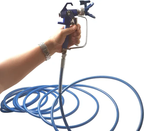 Vista 5 de GDHXW Manguera de pulverización de pintura sin aire de 50 pies, alambre trenzado de doble capa, mejorado 8500 PSI tubo de nailon flexible de alta