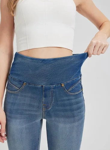 Vista 6 de KYAL - Jegging de cintura alta para mujer, elásticos, con control de abdomen, ajustados, con bolsillos, a la moda, casual
