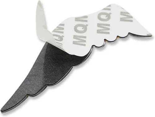 Vista 3 de 1 par de calcomanías de coche de ala de ángel, halcón, águila, emblema de coche, calcomanía de metal, insignia 3D, calcomanías para automóvil Negro