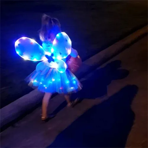 Vista 7 de PURFEEL Juego de 4 piezas con alas de ángel y alas de mariposa para niñas