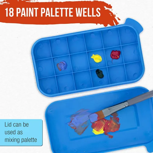 Vista 5 de U.S. Art Supply - Limpiador de pinceles de plástico de 16 agujeros