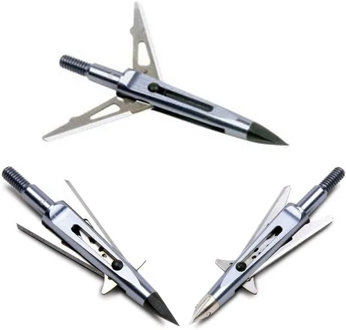 Vista 6 de New Archery Products Killzone 2 Blade - Puntas de flecha mecánicas de despliegue trasero para caza con arco con diámetro de corte de 2" y diseño