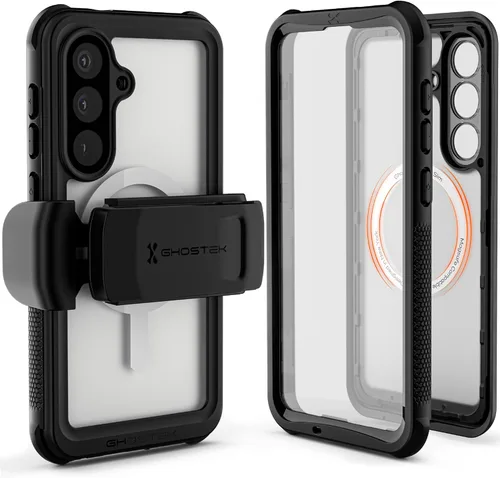 Vista 28 de Ghostek Nautical - Funda impermeable para Galaxy S23 con protector de pantalla y cámara, funda con clip para cinturón, protección resistente