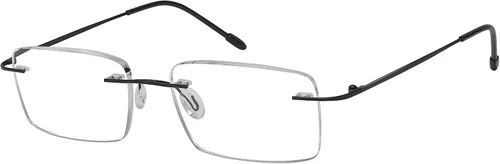 Vista 7 de Eyekepper Paquete de 3 lentes de lectura de metal sin montura para hombres, lectores rectangulares sin marco (negro/azul/plomizo)+0.00