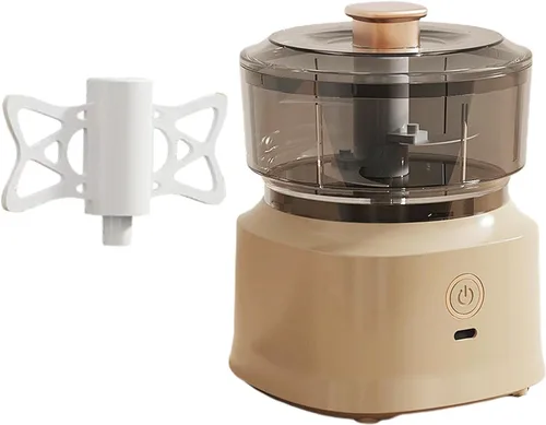 Vista 2 de Mini picadora eléctrica de ajo, licuadora de ajo, 11.8 fl oz, herramientas de cocina automáticas a prueba de salpicaduras, picadora de carne