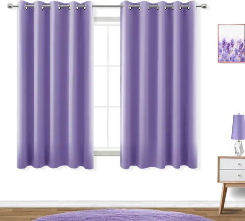 Vista 187 de KOUFALL Cortinas de Baño Aqua para Ventana, Juego de 2 Paneles Decoración Costera Cortinas Cortas Opacas para Ventana Pequeña de Cocina Puerta
