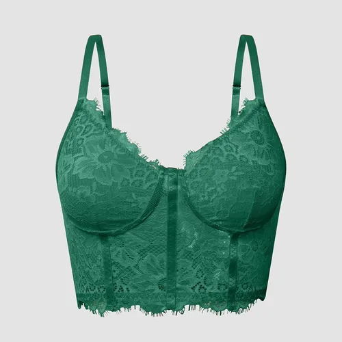Vista 5 de Tops de corsé para mujer, sexy, con encaje floral, con mangas florales, sexy, para salir, fiesta, club, verano, moda, Y2K