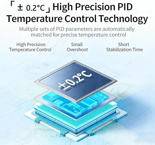 Vista 4 de Agitador eléctrico de arriba, mezclador de laboratorio ajustable digital LCD con control de programa de 100 segmentos, con pantalla táctil LCD de 5