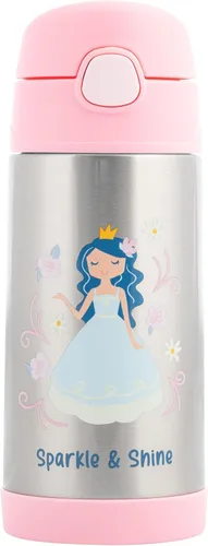 Vista 11 de Stephen Joseph Botellas de acero inoxidable de doble pared, botella de agua aislada para niños pequeños, botella aislada al vacío con popote, Abeja