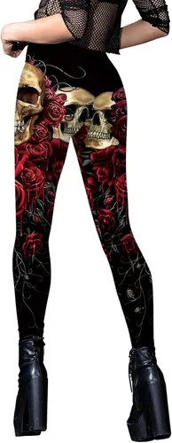 Vista 3 de Pantalones de impresión digital para mujer, mallas elásticas en el tobillo