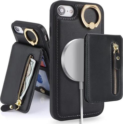 Vista 33 de Funda para iPhone 16 Plus con tarjetero - Negro negro ( A + Black )