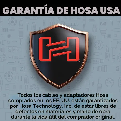 Vista 5 de Hosa HSS-010 Pro - Cable de interconexión equilibrado, REAN 1/4 Pulgadas TRS al mismo, 10 Pies