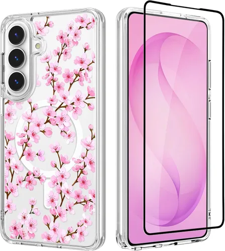 Vista 13 de OOK Funda para iPhone 17 Pro compatible con Magsafe, con protector de pantalla, elegante lazo estético, delgado, transparente, magnético, a prueba