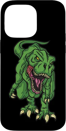 Vista 21 de iPhone 16 Green Dinosaur Illustration For Kids Cartoon Dino Case