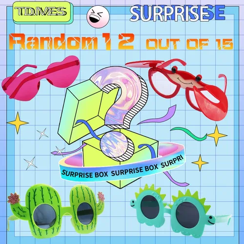 Vista 2 de Paquete de 12 gafas de sol divertidas para fiesta, novedosas gafas divertidas, máscaras de disfraz geniales para adultos, suministros de fiesta
