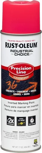 Vista 36 de Rust-Oleum 203035-12PK Pintura en aerosol invertida industrial a base de agua, 17 onzas, naranja alerta APWA, paquete de 12 unidades APWA Alerta