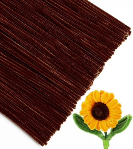 Vista 13 de IOOLEEM - Limpiapipas, 200 tallos de chenilla para hacer flores de color rosa claro