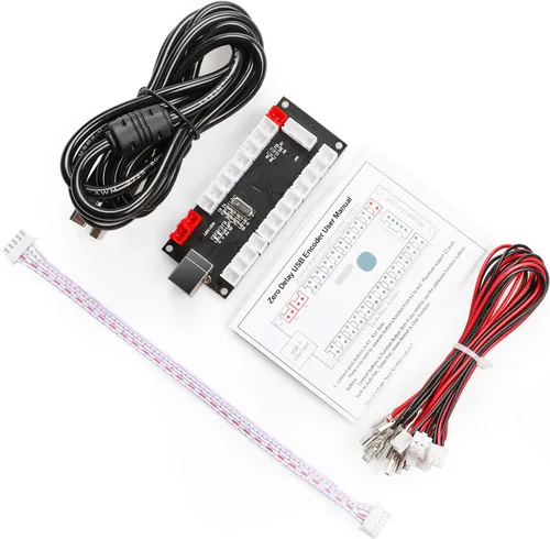 Vista 3 de easyget 2player Juego de retardo Genérico cero Controller USB para Joystick para Mame & Raspberry Pi 123retropie Proyectos de Bricolaje Apoyo