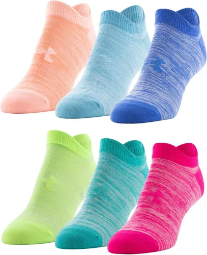 Vista 10 de Under Armour womens Essential 2.0 Lightweight No Show Socks, 6-pairs (002) Negro / Blanco