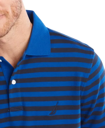 Vista 4 de Nautica - Polo de manga corta para hombre (100% algodón), diseño de rayas, ajuste clásico