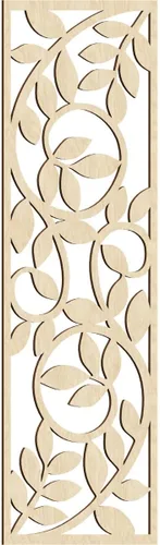 Vista 68 de 9 3/8"W x 24 3/8"H x 1/4"T Utica Decorativo Fretwork Madera Paneles de Pared, Abedul