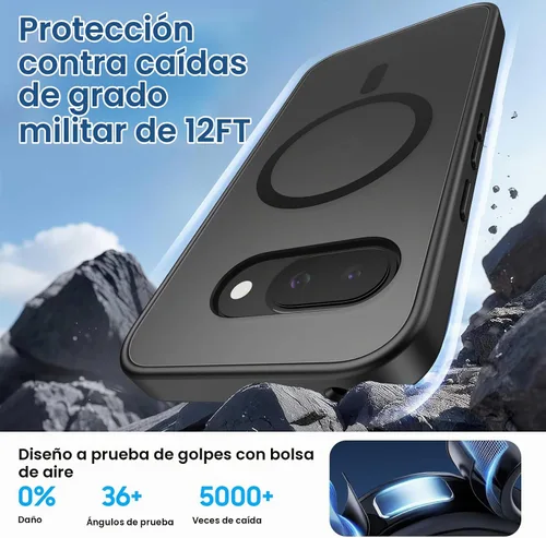 Vista 7 de Funda tipo cartera magnética para Google Pixel 9A, color negro