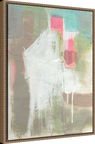 Vista 2 de Amanti Art Framed Canvas Wall Art 24x18 Retro Splash II by Jennifer Goldberger, Framed Wall Art Canvas, Abstract Artwork, Traditional Decor, Medium