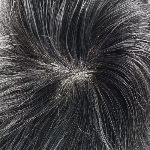 Vista 21 de Toupee para hombre 100% cabello humano real tupé para hombres 0.004 in piel de poliuretano para hombre, sistema de reemplazo de piezas de pelo